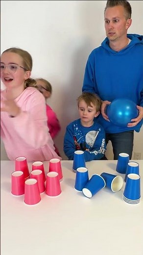 First to Stack Their Cups Wins! (rematch) #shorts