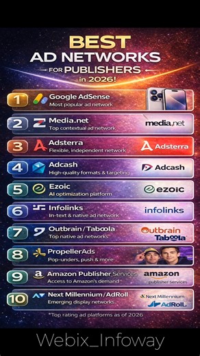 Best Ad Networks for Publishers in 2026 | Highest CPM & Revenue Platforms #adnetwork #adplayer