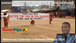 #Bamenda Women's Day Celebration. 08 Mar 2024 - Bamenda Women Plead with President Paul Biya for assistance after Bamenda Main Market Fire Incident of Feb 2024. Ambazonia terrorists fit die vex. 😆🤣#ComedyTerrorism .. Where dem dey? This is BAMENDA Commercial Avenue. Facebook Noisemakers. #MKPD | Dr KontriMan Jr