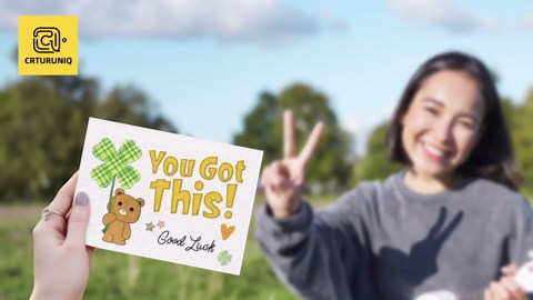 Good Luck Card - You Got This! Encouragement Card with Clover Design | Perfect for New Job, Exams, Promotion, and Special Occasions | Includes Thick Envelope