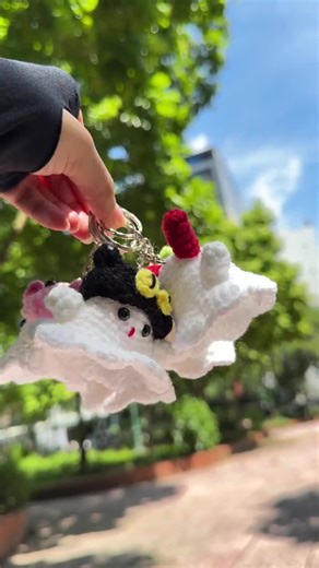 Crochet Horned Ghost Keychain, Ghost Car Mirror Hanging Accessory, Cute Spooky Ornament, Handmade New Car Gift, Halloween Car Decoration - Etsy