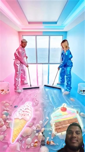 THIS DOUBLE ICE-CREAM🍦 VS CAKE🍰 Epoxy Satisfying Flooring #epoxy #shorts #timelapse