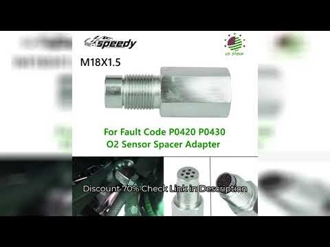 P0420 P0430 Universal O2 Sensor Spacer Adapter M18X1.5 Check Engine Light CEL Mini Catalyst For Faul