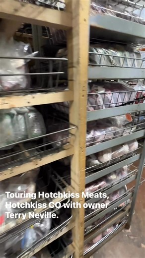 HOTCHKISS MEATS is a small western Colorado meat packing plant that not only handles domestic animals such as hogs, lamb, steers, and goats, but they also process up to 600 game animals a year, western Colorado deer and elk. My friend Larry Don Suckla is our Colorado District 58 state representative in the Colorado Legislature. Larry Don asked me to introduce him to the people and economy of the North Fork Valley, so we stopped by Hotchkiss Meats and we got a firsthand tour. They employ 25 peopl