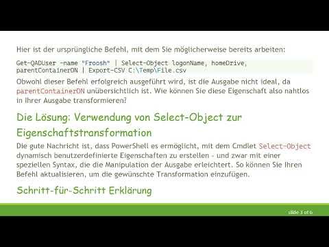 Objekteigenschaften in PowerShell transformieren: Ein Leitfaden für Select-Object und Export-CSV