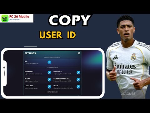 FC Mobile 26 How to find or Copy USER ID & Player ID