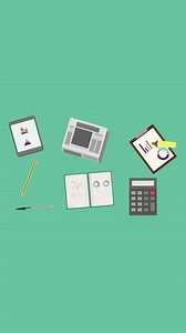 Download Finance Elements Rotating 2D Cartoon Animation on Vertical for free