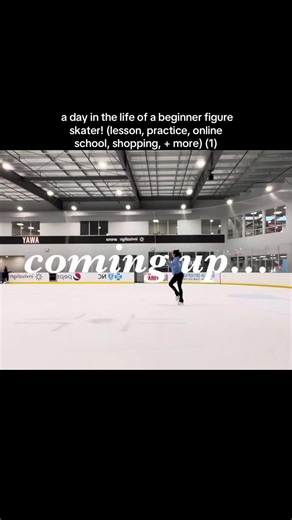 a day in the life of a beginner figure skater! (lesson, practice, online school, shopping,   more) (1)