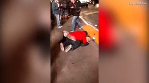 Man takes advantage of intoxicated woman on the street