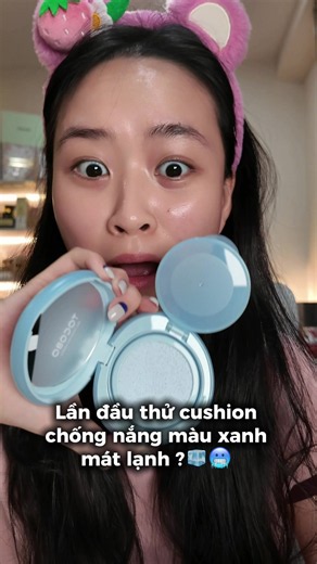 Lần đầu thử cushion chống nắng màu xanh mát lạnh ?🧊🥶🛁🫧#rinavaseoul #trending #viral #TOCOBO #TOCOBOSunCushion @TOCOBO Vietnam @TOCOBO