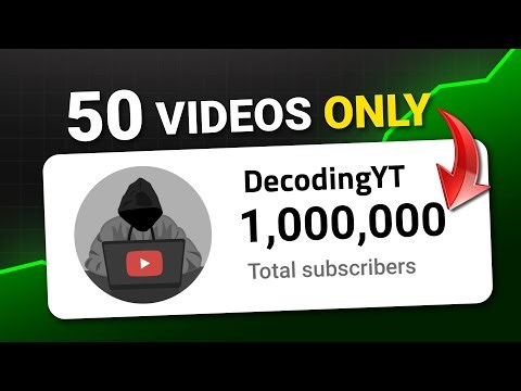 With Just 50 Videos How DECODING YT Hits 1 MILLION