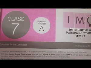class 7 IMO | Previous year paper solution | 2021-22 | set A | q. no. 1 to 25