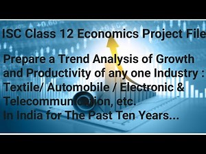 ISC Class 12 || Economics Project File