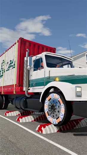 BeamNG.drive Truck and Cars vs Speed Bump Eps597