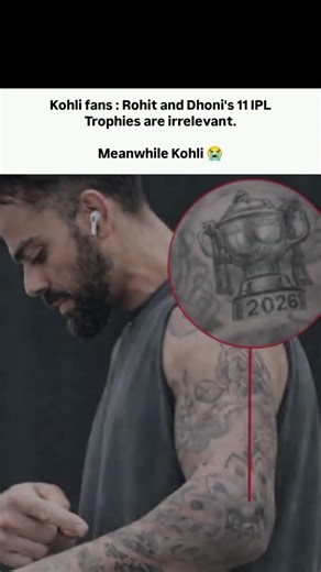 Virat kholi tattoo is ipl 2025 Thorpy ❤️‍🩹🔥 #trend #cricket