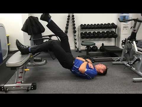 Single leg hamstring bridge test