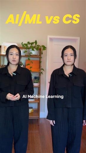 Jean Lee on Instagram: "Artificial Intelligence vs Computer Science, which path should you choose? Both are four-year degrees, but they prepare you for very different careers. AI or ML engineers specialize in artificial intelligence, machine learning, and data science. Roles that require much heavier math but also come with explosive demand and fast-growing salaries. CS is broader and more flexible, covering software principles, algorithms, and development across many domains. Right now, AI role