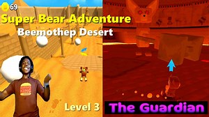 Fight the Pyramid Guardian, Free Bears in Desert - Super Bear Adventure Walkthrough
