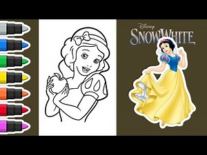 Coloring Snow White | Disney Princess Coloring Page for Kids