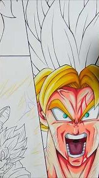 Drawing GOKU & VEGETA vs WHO ?! #shorts