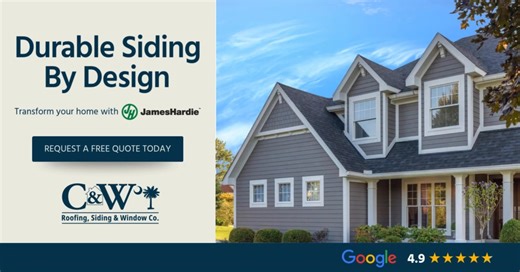 Siding that will look great for decades to come. Get stunning new James Hardie siding installed by the region's leading James Hardie Elite Preferred Contractors. | C&W Roofing, Siding & Window Co
