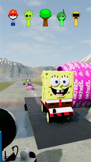 Skibidi Toilet & Squid Game & Sprunki & Crazy Frog & Spiderman VS BollardBarbie in BeemNG Drive