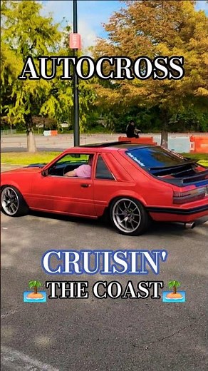 🐎 Mustang SVO Autocross Launch 🏝 Cruisin' the Coast 2025 Classic Car Show #ford #racing #foxbody
