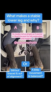 ⚖️ A Stable Lower Leg is More Than Just Staying Still Some recent comments on my videos asked why I called certain legs unstable when the lower leg wasn’t moving. What does a “stable lower leg” mean to you? To me, a stable lower leg gives a solid base for the rest of the rider, allowing clear and consistent aids. It’s not just about the leg appearing still—a leg can look still but still be braced or gripping, which isn’t functional for riding. Stability is about control, balance, and alignment a