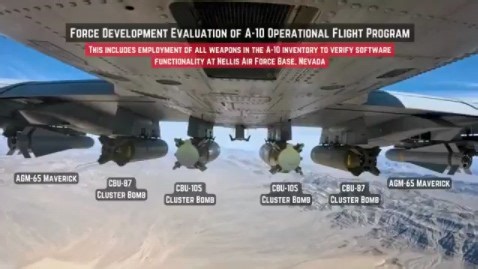 美国空军第59测试和评估中队(59th TES)展示了A-10攻击机库存中所有武器的使用情况