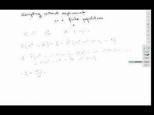 Simple random sample without replacement