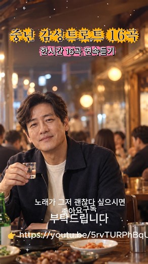 중년감성인생트로트 16곡(Trot) | 중년들의 가슴을 울리는 첫곡부터 가슴이 찡하다.