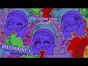 making sticker icons for my FNF oc | speedpaint