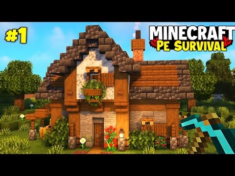 Minecraft PE Survival Series Ep 1 🔥 | Made OP Survival Base & Armour