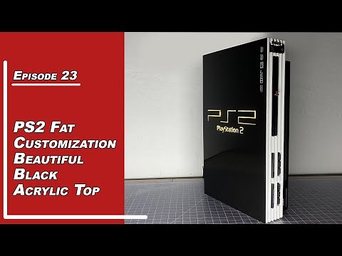 PS2 Fat Custom paint and Black acrylic top with led lights