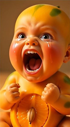 Mango Baby Crying 😭🥭 | Ultra Realistic 4K