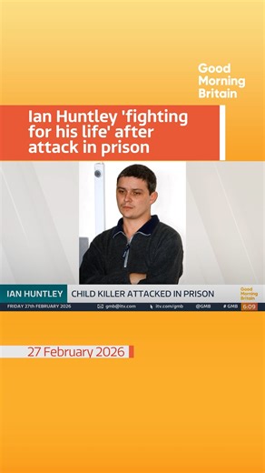 Ian Huntley - the school caretaker who murdered 10-year-olds Holly Wells and Jessica Chapman in Soham back in 2002 - is said to be fighting for his life in hospital after being attacked in prison. Huntley, who's serving a life sentence at the maximum security Frankland jail, was reportedly knocked unconscious with a metal pole and "suffered serious injuries." | Good Morning Britain