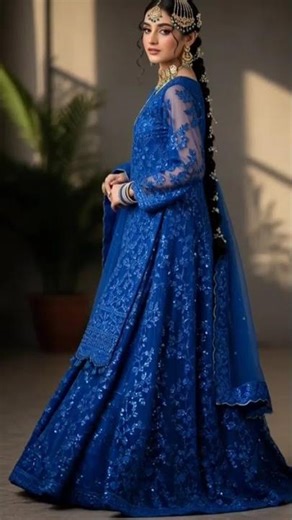 Blue wedding frock disgn 😍🤩 #fashion #dressdesign