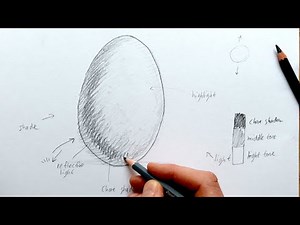 How To Cross Hatch an EGG - Narrated Drawing Tutorial