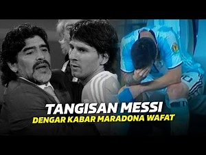 MERINDING 😭 Begini Reaksi Lionel Messi Saat Dapat Kabar Sang Idola "Maradona" Telah Meninggal