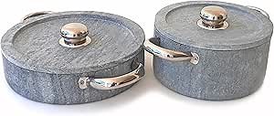 Soapstone Dutch oven and braiser bundle | Durable, versatile, non-toxic, non-stick | Designed in Italy, handcrafted in Brazil from blocks of pure soapstone