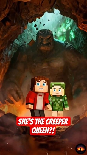 Creeper Queen Reveal! Minecraft Story Part 3 #minecraftshorts #creeper #lorecrafted