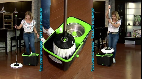 Spin Mop and Bucket P SS 003 with 1 Floor Brush and 1 Chenille Car Wash Mop for Home & Office Cleaning -360 Rotating Mop Spinner and Bucket with 61'' Stainless Steel Mop Handle