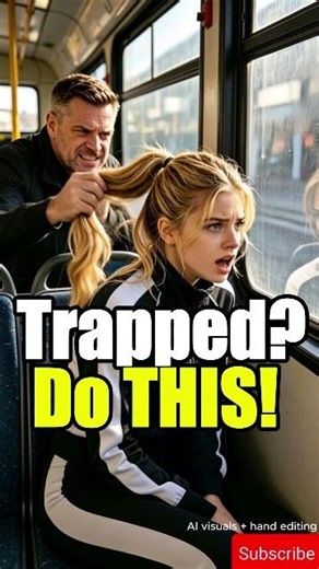 🤬 📢 ​Girls, Speak Up & Be Strong! Fiction. AI generated scene. No harm_v3 #selfdefense #safetytips