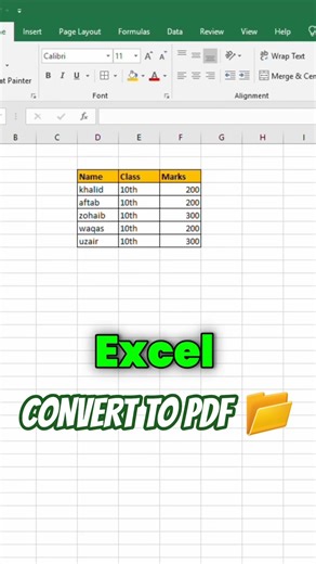 Excel convert to pdf 📂 #ExcelTricks #ExcelShorts #ExcelTips #LearnExcel #explore #fyp #yt #excel