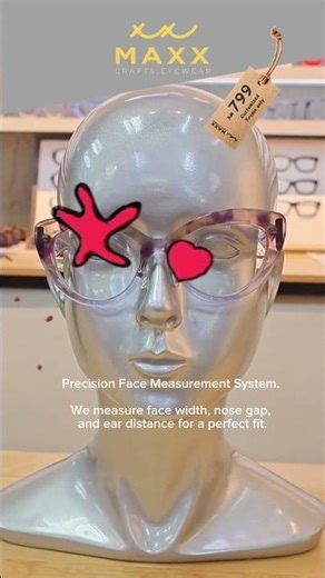 Precision Face Measurement System.We measure face width, nose gap, and ear distance for a perfect fi
