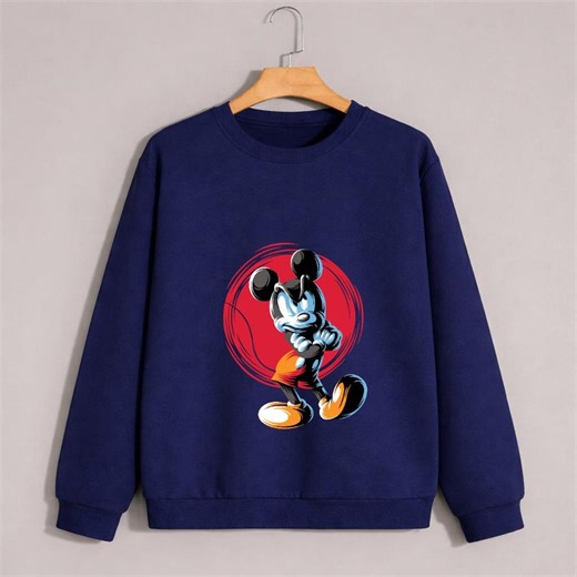 Mickey Mouse Sweatshirt, Disney Mickey Crewneck, Mickey Mouse Hoodie, Mickey Art Sweatshirt, Disney Cartoon Sweater, Mickey Mouse Sweater - Etsy