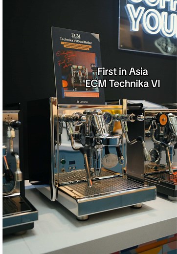Performance meets design in @ecmespresso’s newest dual boiler machine, the ECM Technika VI. For many of us, coffee is how the day begins. The Technika VI turns that daily moment into something special by brewing and steaming at the same time, so every cup feels smooth and unhurried. Built with precision and a touch of style, it’s made for anyone who wants café-quality coffee without leaving home. We are honored to have showcased the first Technika VI in Asia at Malaysia Coffee Week 2025, so tune