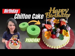 Classic Pandan Chiffon Cake Recipe | How to Make Birthday Cake