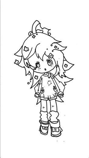 Cute Cartoon Drawing | Line Art Animation 🎨 #shorts”