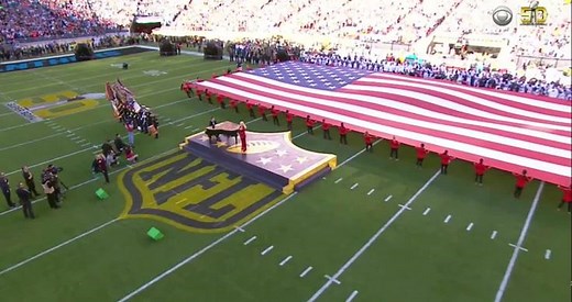 Lady Gaga Performs the National Anthem at 2016 Super Bowl